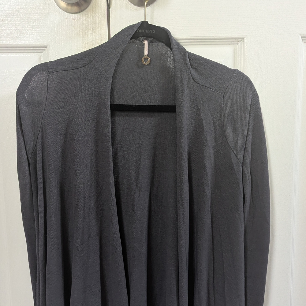 Brand unknown Gray Open Front Cardigan